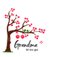 Custom Acrylic Heart Shaped Plaque: Grandma