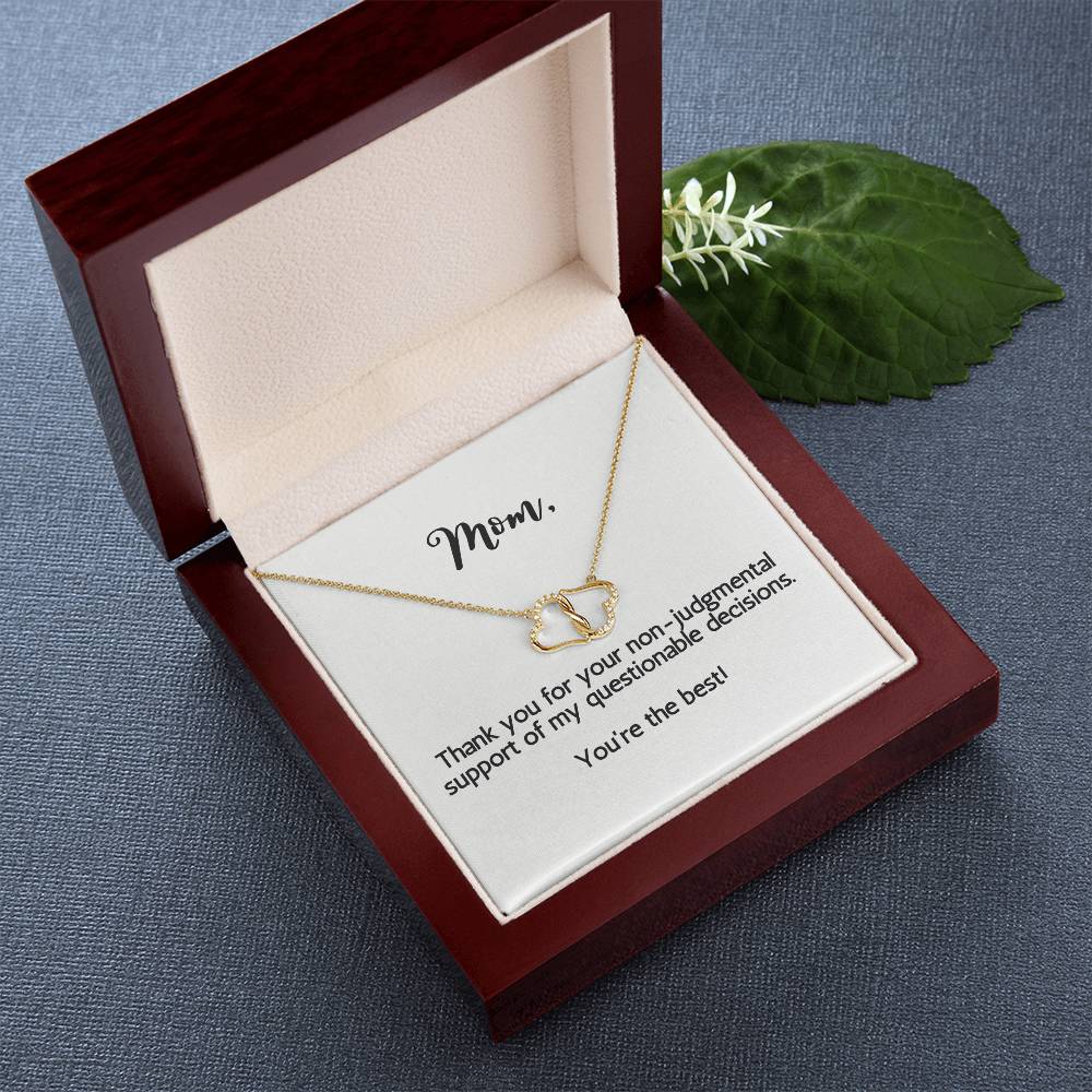 Two Hearts Entwined Diamond Necklace: Thank you for your non-judgmental