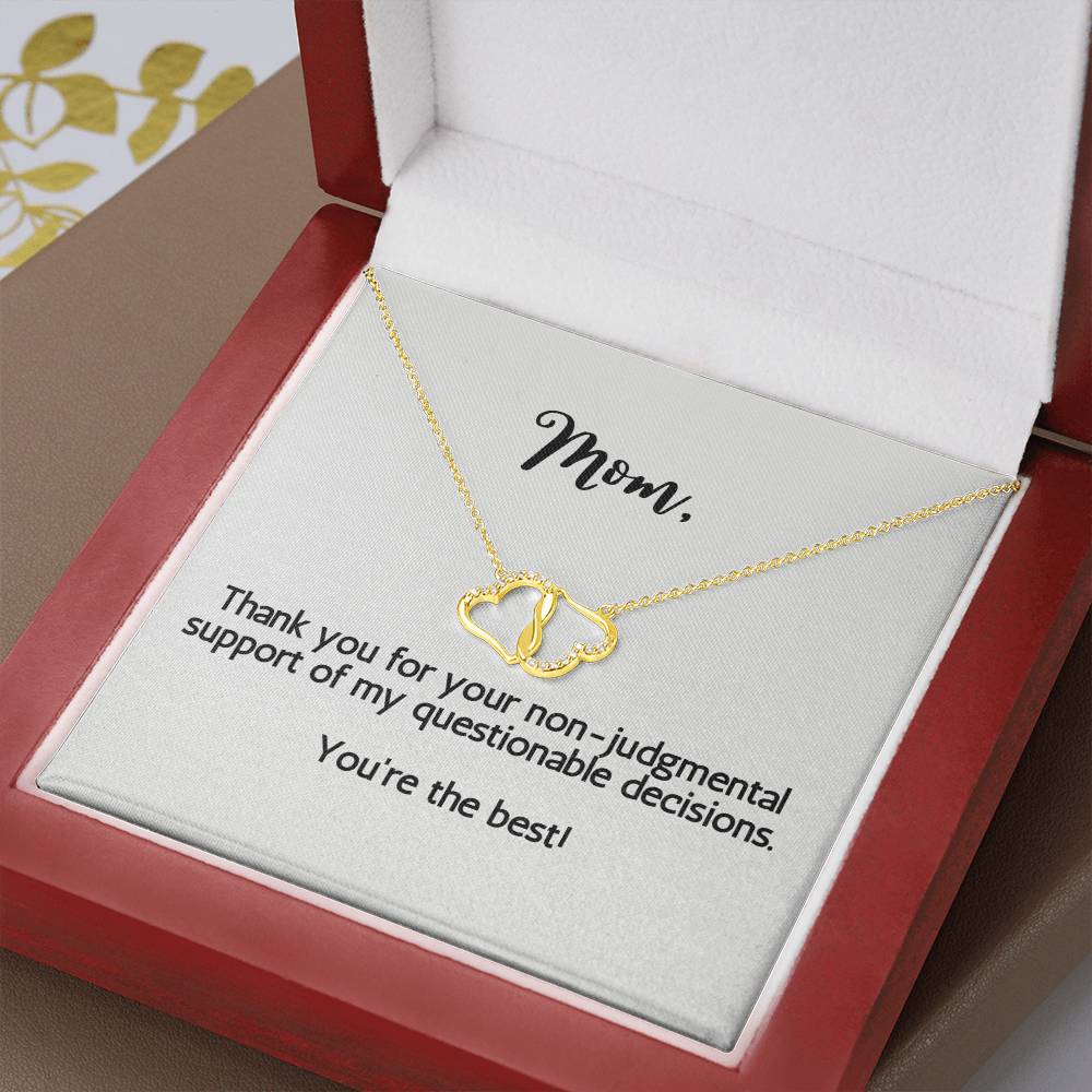 Two Hearts Entwined Diamond Necklace: Thank you for your non-judgmental