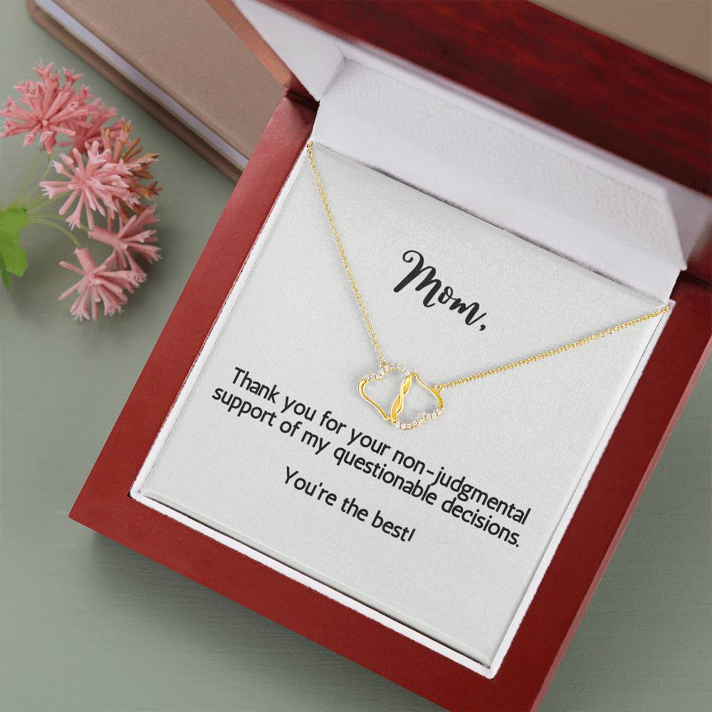 Two Hearts Entwined Diamond Necklace: Thank you for your non-judgmental