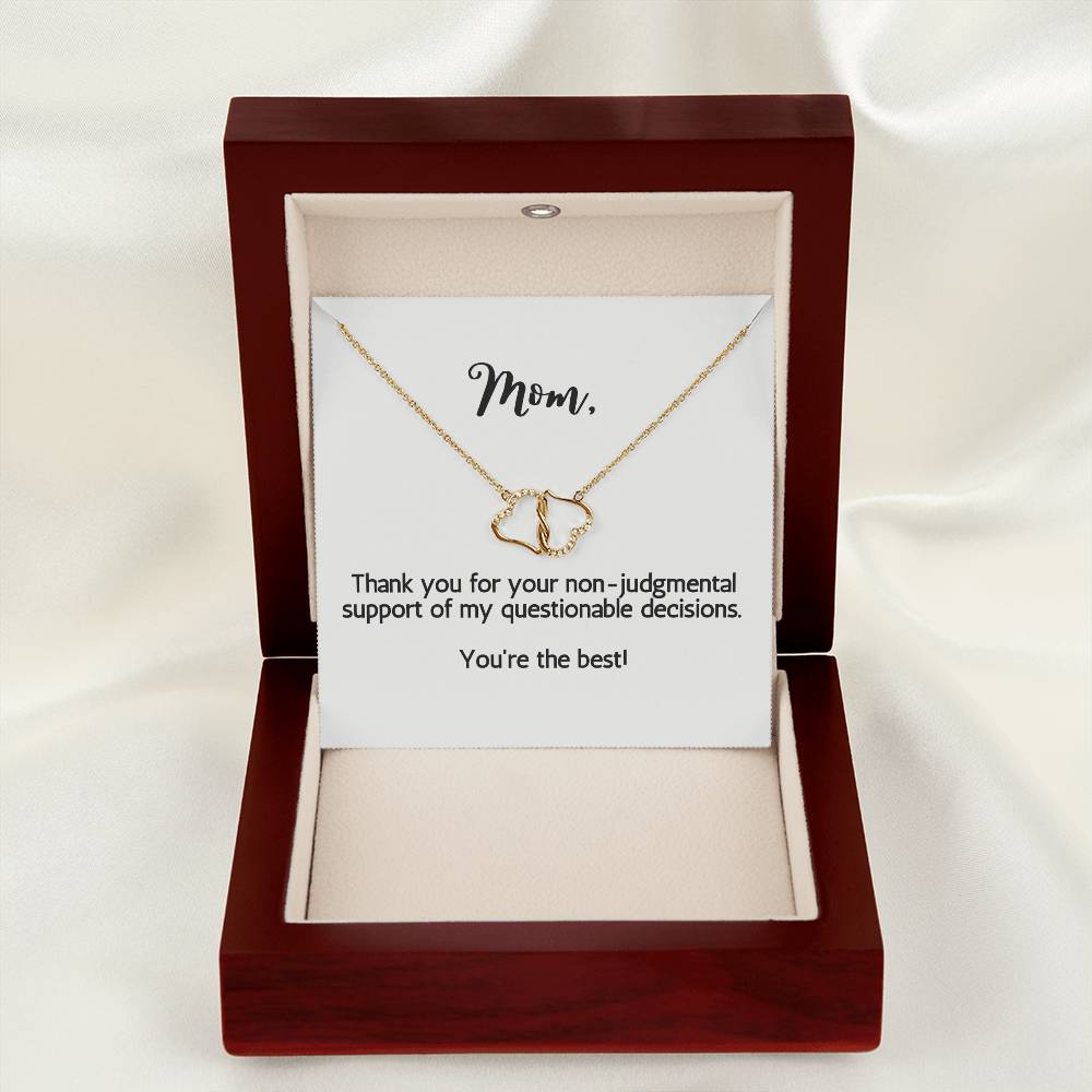 Two Hearts Entwined Diamond Necklace: Thank you for your non-judgmental