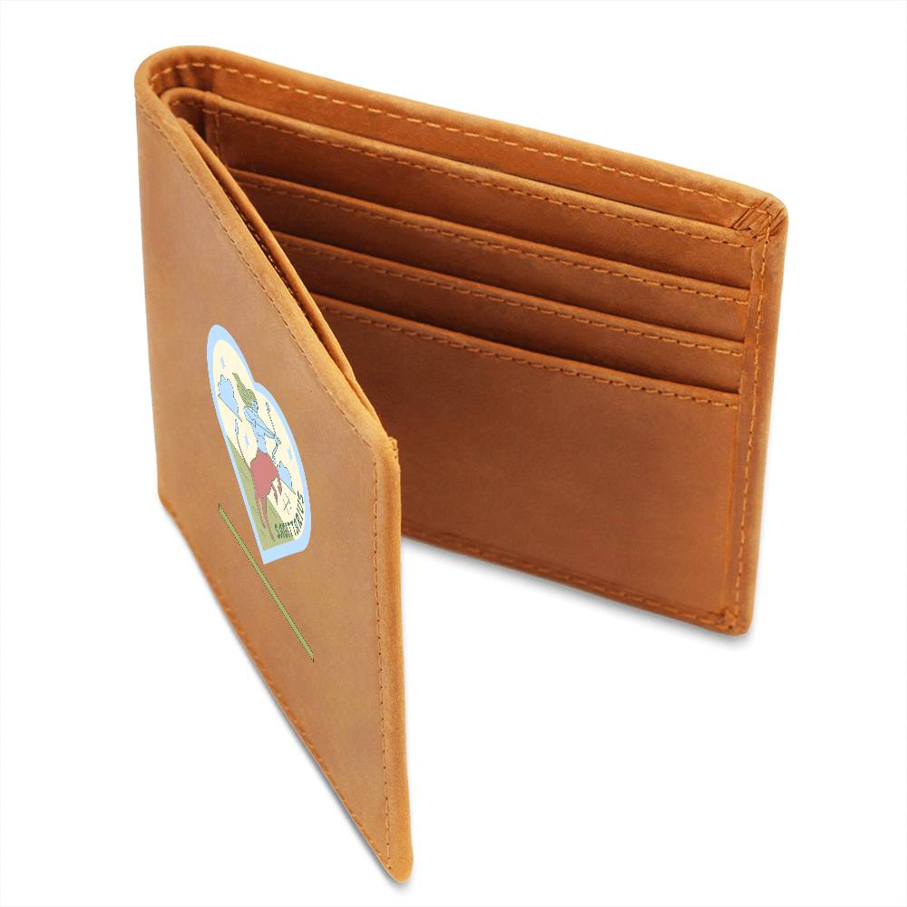 Genuine Leather Wallet: Sagittarius Zodiac Sign