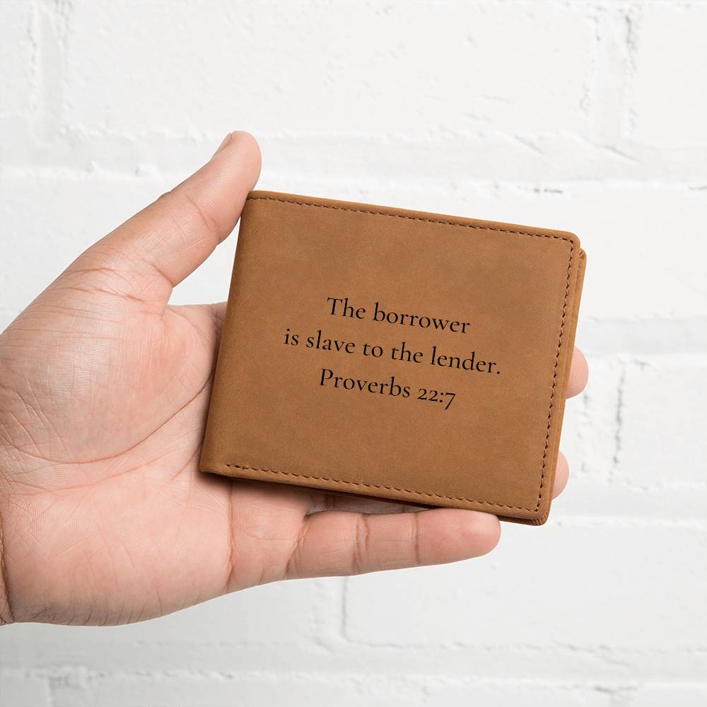 Genuine Leather Wallet: The borrower is slave to the lender