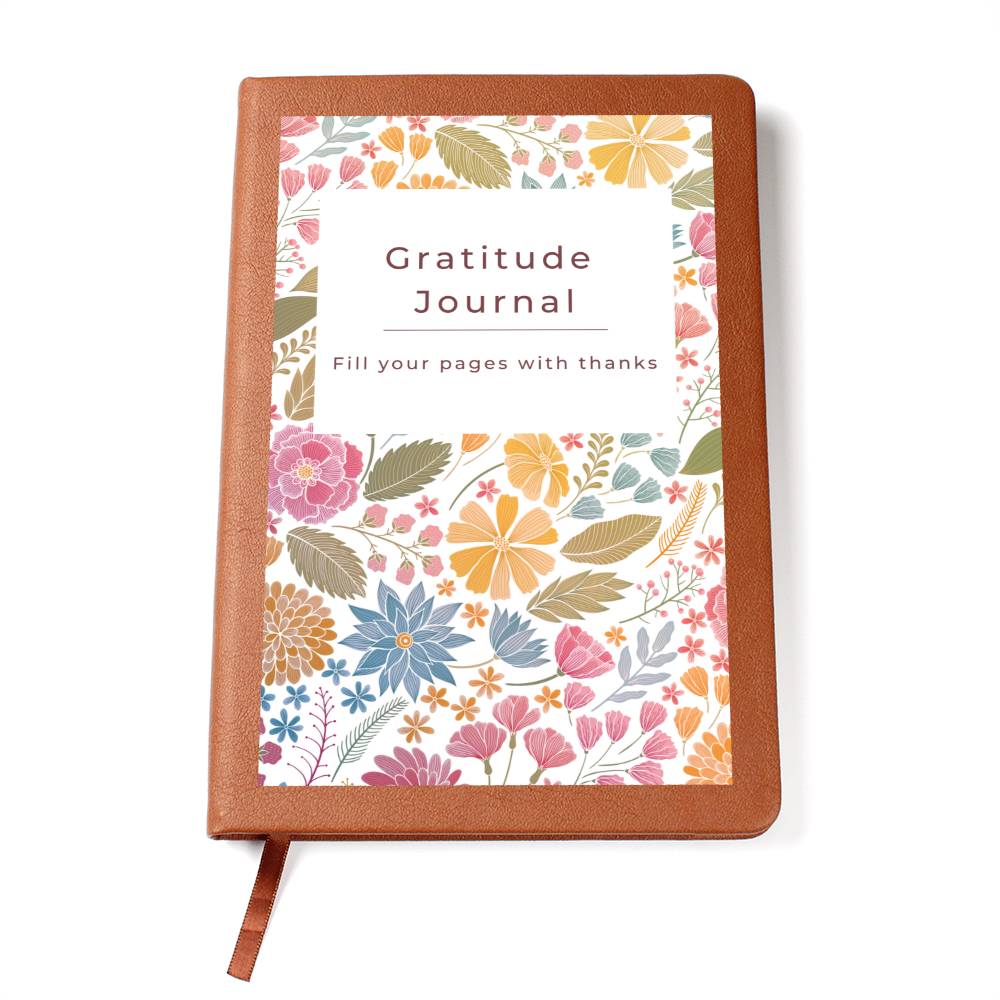 Vegan Leather Journal: Gratitude Journal - Fill Your Page With Thanks