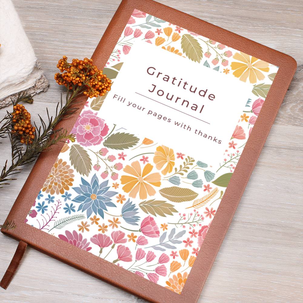 Vegan Leather Journal: Gratitude Journal - Fill Your Page With Thanks