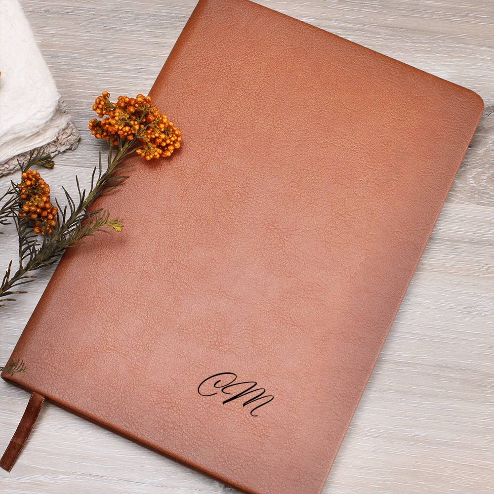 Vegan Leather Journal - Custom Initials