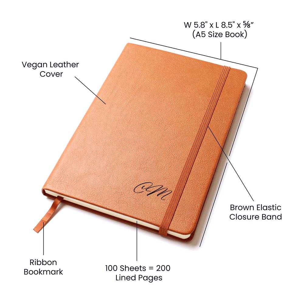 Vegan Leather Journal - Custom Initials