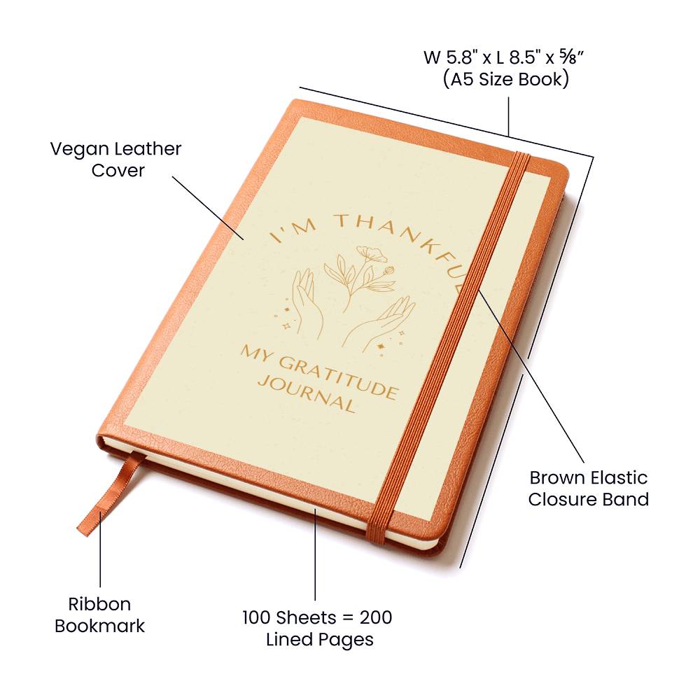 Vegan Journal: I'm Thankful Gratitude Journal