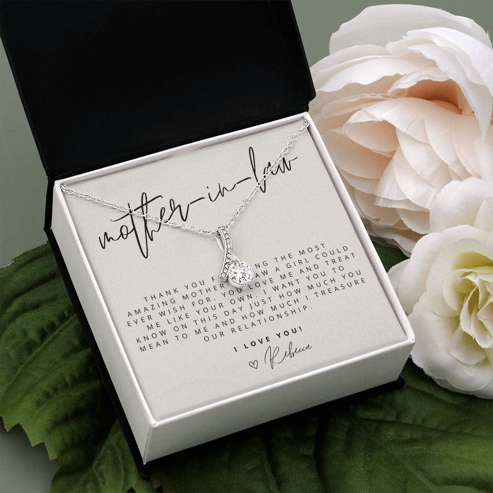 Alluring Beauty Necklace: Thank You For Being The Most Amazing Mother-in-law