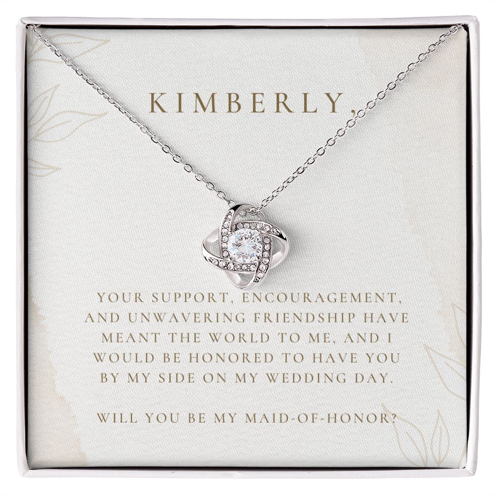 Love Knot Necklace: Will you be my maid-of-honor?