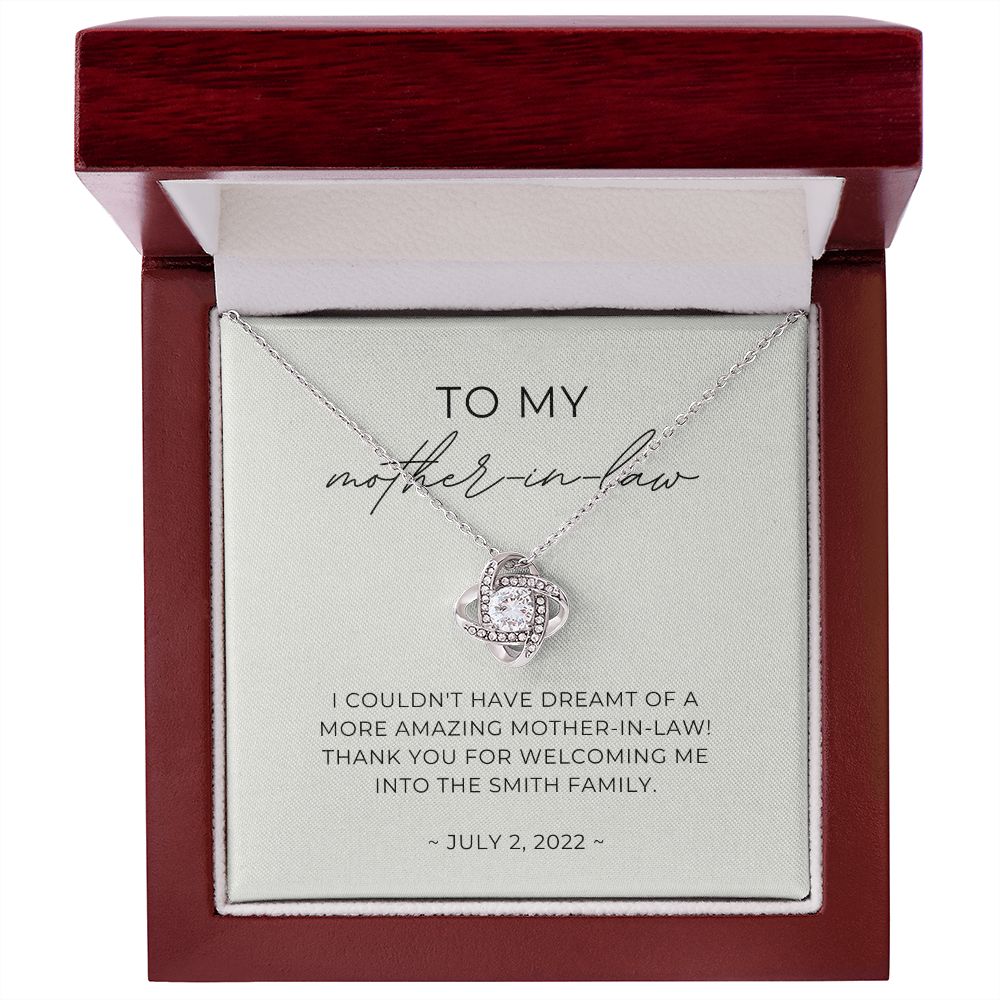 Love Knot Necklace: To My Mother-in-law