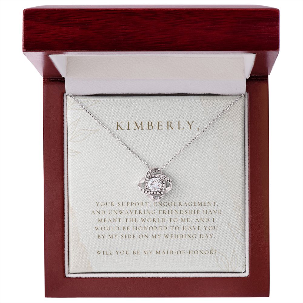 Love Knot Necklace: Will you be my maid-of-honor?