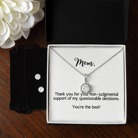 Eternal Hope Necklace and Earring Set: Thank you for your non-judgmental support