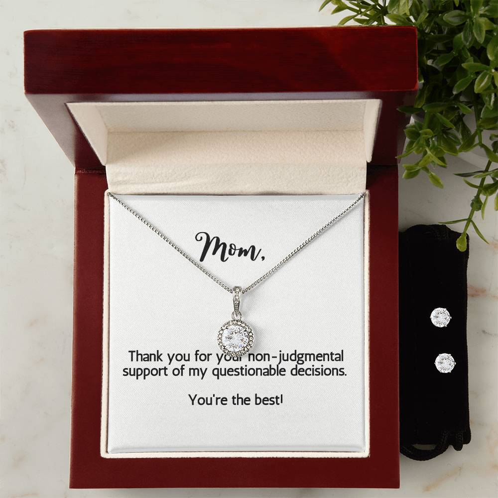 Eternal Hope Necklace and Earring Set: Thank you for your non-judgmental support