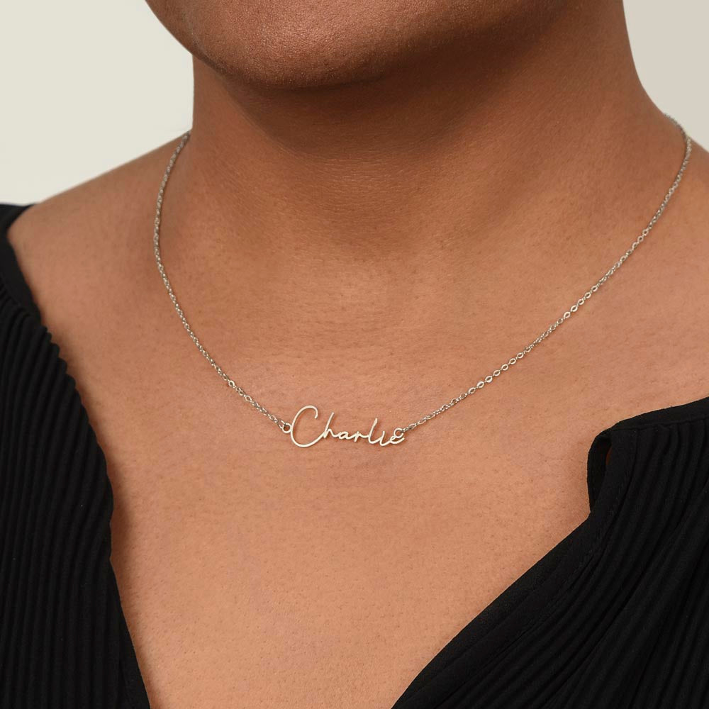 Cursive Custom Name Necklace: Holy Shit You Graduated