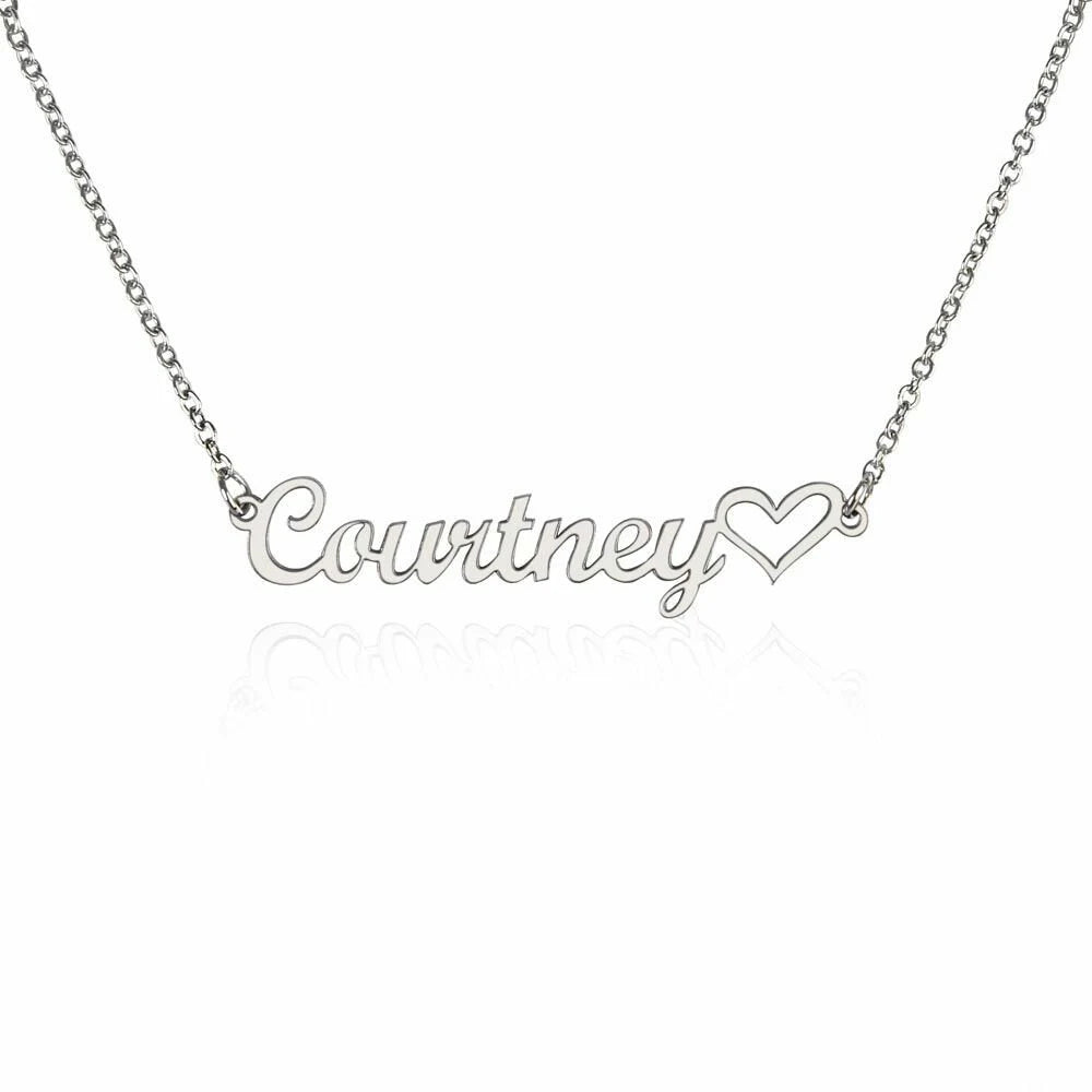 Custom Name Heart Necklace  (no message card included)