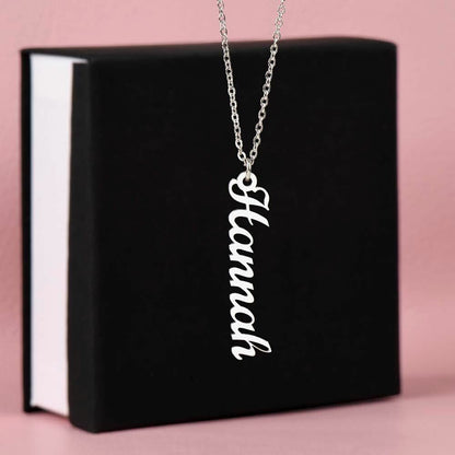 Vertical Custom Name Necklace (no message card included)